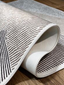Digitally Printed Non-Slip Washable Runner And Area Rug Suitable For Living Room, Outdoor, Kitchen, Bedroom Carpet, Modern Design | Modern, Scandinavian, Bohemian And Classic Styles | 100% Polyester - Beige - View 10