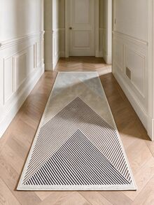 Digitally Printed Non-Slip Washable Runner And Area Rug Suitable For Living Room, Outdoor, Kitchen, Bedroom Carpet, Modern Design | Modern, Scandinavian, Bohemian And Classic Styles | 100% Polyester - Beige - View 9