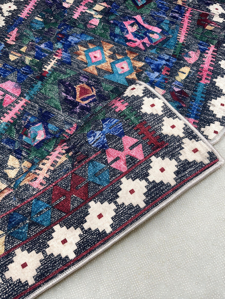 Digitally Printed Non-Slip Washable Runner And Area Rug Suitable For Living Room, Outdoor, Kitchen, Bedroom Carpet, Modern Design | Modern, Scandinavian, Bohemian And Classic Styles | 100% Polyester - Multicolor - View 6