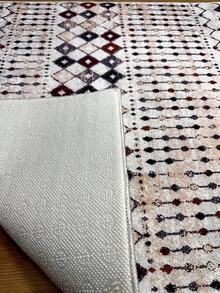 Digitally Printed Non-Slip Washable Runner And Area Rug Suitable For Living Room, Outdoor, Kitchen, Bedroom Carpet, Modern Design | Modern, Scandinavian, Bohemian And Classic Styles | 100% Polyester - Beige - View 4