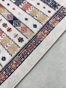 Digitally Printed Non-Slip Washable Runner And Area Rug Suitable For Living Room, Outdoor, Kitchen, Bedroom Carpet, Modern Design | Modern, Scandinavian, Bohemian And Classic Styles | 100% Polyester - Beige - View 9