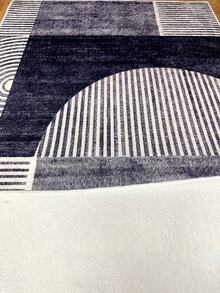 Digitally Printed Non-Slip Washable Runner And Area Rug Suitable For Living Room, Outdoor, Kitchen, Bedroom Carpet, Modern Design | Modern, Scandinavian, Bohemian And Classic Styles | 100% Polyester - Black and White - View 3