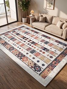 Digitally Printed Non-Slip Washable Runner And Area Rug Suitable For Living Room, Outdoor, Kitchen, Bedroom Carpet, Modern Design | Modern, Scandinavian, Bohemian And Classic Styles | 100% Polyester - Light Grey - View 11