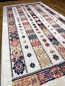 Digitally Printed Non-Slip Washable Runner And Area Rug Suitable For Living Room, Outdoor, Kitchen, Bedroom Carpet, Modern Design | Modern, Scandinavian, Bohemian And Classic Styles | 100% Polyester - Light Grey - View 5
