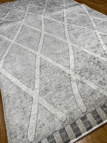 Digitally Printed Non-Slip Washable Runner And Area Rug Suitable For Living Room, Outdoor, Kitchen, Bedroom Carpet, Modern Design | Modern, Scandinavian, Bohemian And Classic Styles | 100% Polyester - Black and White - View 5