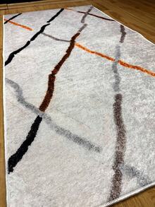Digitally Printed Non-Slip Washable Runner And Area Rug Suitable For Living Room, Outdoor, Kitchen, Bedroom Carpet, Modern Design | Modern, Scandinavian, Bohemian And Classic Styles | 100% Polyester - Beige - View 3
