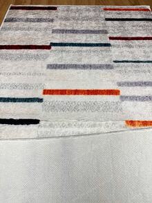 Digitally Printed Non-Slip Washable Runner And Area Rug Suitable For Living Room, Outdoor, Kitchen, Bedroom Carpet, Modern Design | Modern, Scandinavian, Bohemian And Classic Styles | 100% Polyester - Grey - View 3