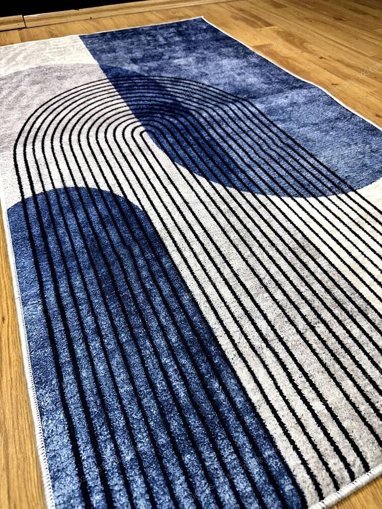 Digitally Printed Non-Slip Washable Runner And Area Rug Suitable For Living Room, Outdoor, Kitchen, Bedroom Carpet, Modern Design | Modern, Scandinavian, Bohemian And Classic Styles | 100% Polyester - Multicolor - View 3