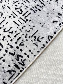 Digitally Printed Non-Slip Washable Runner And Area Rug Suitable For Living Room, Outdoor, Kitchen, Bedroom Carpet, Modern Design | Modern, Scandinavian, Bohemian And Classic Styles | 100% Polyester - Grey - View 9
