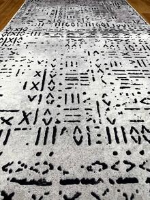 Digitally Printed Non-Slip Washable Runner And Area Rug Suitable For Living Room, Outdoor, Kitchen, Bedroom Carpet, Modern Design | Modern, Scandinavian, Bohemian And Classic Styles | 100% Polyester - Grey - View 5