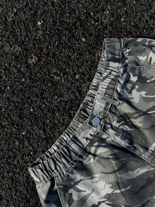 Manfinity EMRG Men Camouflage Cargo Pants, Loose Baggy Trousers, Street Wear - Army Green - View 5