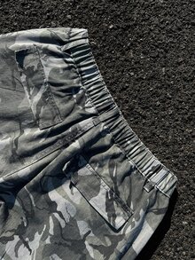 Manfinity EMRG Men Camouflage Cargo Pants, Loose Baggy Trousers, Street Wear - Army Green - View 6