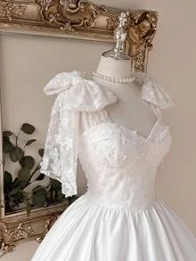 Lovelzi Elegant Dresses, Women's, Summer, Wedding Season, Homecoming Season, Date Night, Wedding Guest, Bridal Getaway, Short Formal Dresses - White - View 8