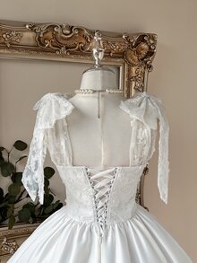 Lovelzi Elegant Dresses, Women's, Summer, Wedding Season, Homecoming Season, Date Night, Wedding Guest, Bridal Getaway, Short Formal Dresses - White - View 6