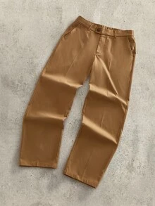 HIMLAND 男士翻蓋口袋襯衫長褲套裝，休閒襯衫套裝，萬聖節夏季度假駝色 - 卡其色 - 查看 8