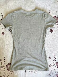 IslaSuriya 女款圓領短袖修身休閒可愛T恤，適合日常穿著，夏季上衣，最新動物猴子圖案校園灰 - 彩色 - 查看 2