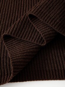 SHEIN Clasi Plus Size Bowknot Lace-Up Pullover Sweater Date Night Evening Brown Autumn Cute Casual - Brown - View 11