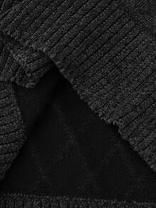 Manfinity CityGents Men's Autumn/Winter 1/4 Zip Solid Color Long Sleeve Minimalist Versatile Sweater - Dark Grey - View 3