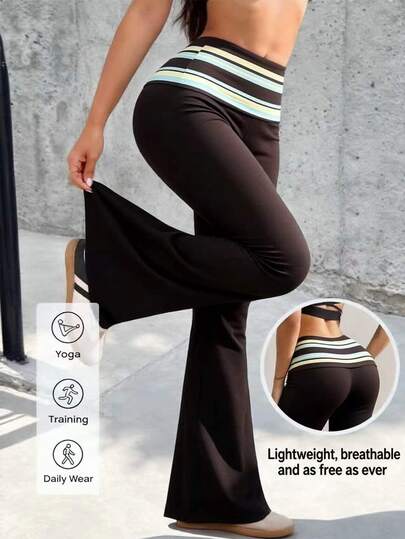 Glamine Women's 2026 New Casual Sports Elegant Striped Long Pants