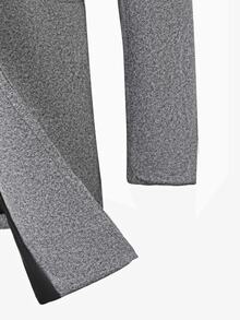 Manfinity Mode Men's Grey Mid-Length Wool Blend Blazer With Notch Lapel And Two-Button Closure, Business Casual Commuter Coat - Grey - View 4