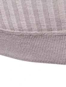 Manfinity CityGents Men's Thermal Lined Knitted Pullover Sweater Solid Color Mock Neck - Beige - View 5