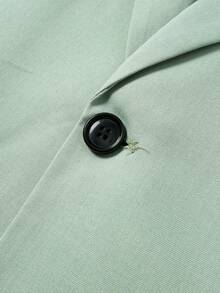Manfinity Mode Men's Summer Short-Sleeved Blazer & Suit Shorts, Suitable For Daily Business Parties Formal, Ceremony - Green - View 5