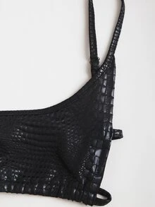 EgrlEra Women's Fashionable Sexy Party Club Going Out Backless Ultra-Short Camisole Halloween Black Summer - Black - View 4