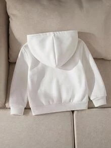 SHEIN 女童純色長袖拉鍊休閒運動衫 - 彩色 - 查看 3