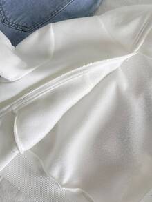 SHEIN 女童純色長袖拉鍊休閒運動衫 - 彩色 - 查看 6