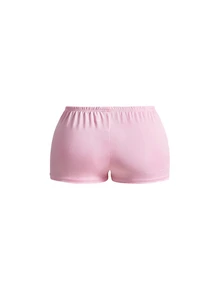 ROMWE Kawaii 女款復古甜美格紋印花蛋糕迷你洋裝 - 淺粉色 - 查看 4