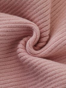 SHEIN Vintaside Kids Fashionable Versatile Cute Bowknot Young Girl Pullover Crew Neck Sweater - Pink - View 7