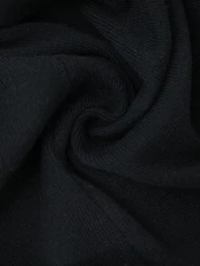 EMERY ROSE Fitted Casual Elegant Commute Knit Dress - Black - View 11