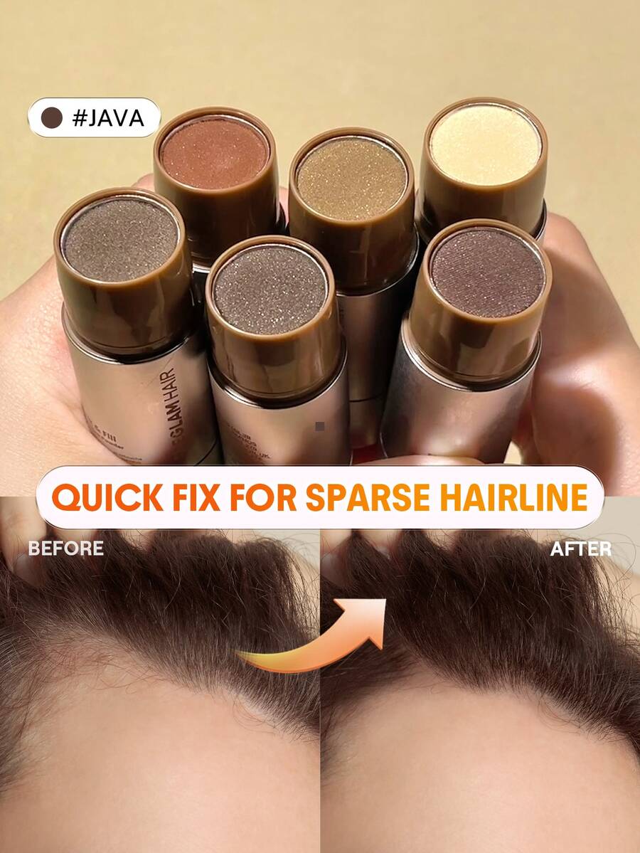 SHEGLAM HAIR Fix & Fill Hairline Powder-Java,Hairline Coverage & Hairline Filler,Parted Hair,Quick Fix For Sparse Hairline,Hair Shadow Powder,Root Touch Up Hair Powder,Long-Lasting Results & Won't Clog Follicles,Fine Texture & No Clumping For Women & Men - Java - View 1