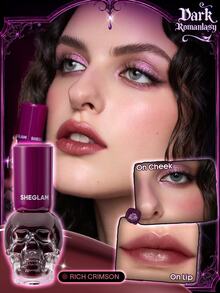 SHEGLAM Dark Romantasy Lip & Cheek Tint-Rich Crimson Brand Beauty Cosmetic Makeup For Women And Girls - Rich Crimson - View 9