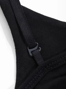 DAZY Women's Solid Color Camisole Top For Summer Tops Halter Top - Black - View 8