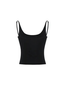 DAZY Women's Solid Color Camisole Top For Summer Tops Halter Top - Black - View 6