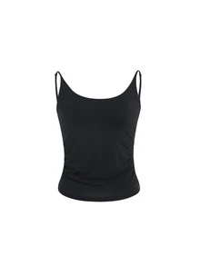 DAZY Women's Solid Color Camisole Top For Summer Tops Halter Top - Black - View 5