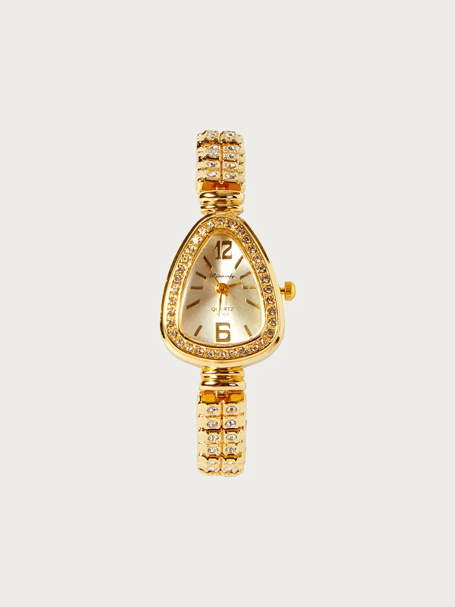 Glisma 1pc Women's Fashionable Quartz Watch With Alloy Case And Unique Rhinestone Snake Design, High Cost-Performance - Gold - View 1