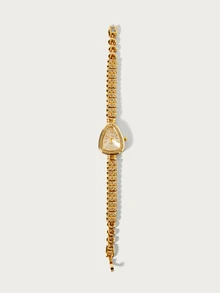 Glisma 1pc Women's Fashionable Quartz Watch With Alloy Case And Unique Rhinestone Snake Design, High Cost-Performance - Gold - View 2