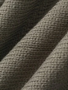 Livesso Women's Winter Grey V-Neck Sleeveless Solid Color Loose Ribbed Knit Casual Versatile Sweater Vest - Grey - View 9