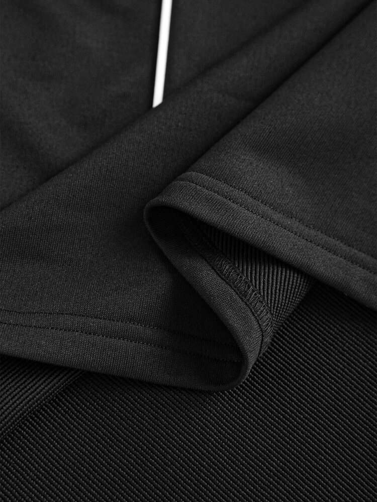 SLATEMANN Sweatshirt Pullover Kasual Harian Pria dengan Blok Warna, Gaya Goth - Hitam - View 6