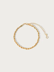 Glisma 5pcs/Set Elegant Stackable Gold Tone Bracelets, Suitable For Women's Daily Wear (Random Bead Quantity, Fixed Length) - Gold 5-pack - View 9