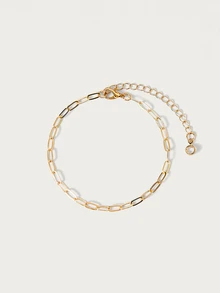 Glisma 5pcs/Set Elegant Stackable Gold Tone Bracelets, Suitable For Women's Daily Wear (Random Bead Quantity, Fixed Length) - Gold 5-pack - View 6