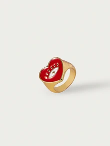 Glisma Heart Pattern Ring Valentines,Mom,Mother,Mother's Day,Gift - Multicolor - View 4