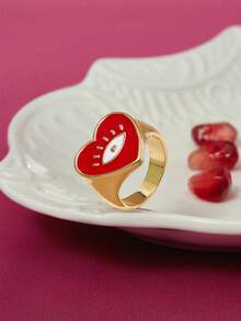 Glisma Heart Pattern Ring Valentines,Mom,Mother,Mother's Day,Gift - Multicolor - View 5