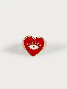 Glisma Heart Pattern Ring Valentines,Mom,Mother,Mother's Day,Gift - Multicolor - View 3
