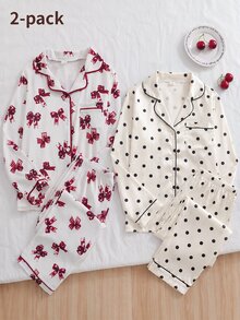 Kids Tween Girl 2pcs/Girls Elegant Polka Dot Print Cool Home Wear 2 Pieces Set, Suitable For Outdoor Wear - Apricot - View 17