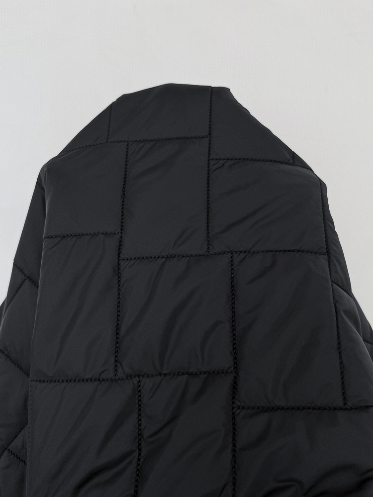 SHEIN Clasi Plus Size Comfortable Winter Zipper Pocket Hooded Padded Coat - Black - View 12