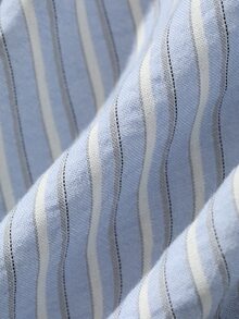 DAZY Women's Casual Commute Striped Long Sleeve Shirt Fall - Blue - View 8
