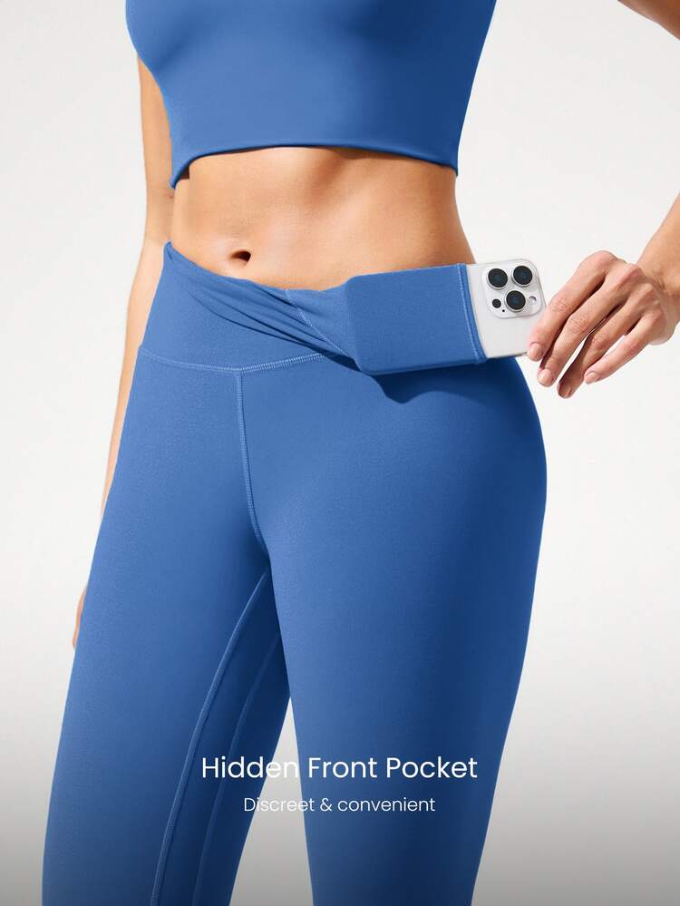 GLOWMODE Legging FeatherFit™ 3/4 24" untuk Aktivitas Ringan Musim Semi/Musim Panas - Berkeliaran Biru - View 3